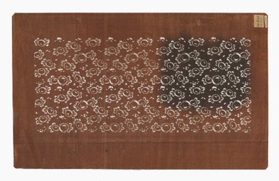 紙ステンシル（カタガミ）、19世紀後半（柿ジュースで処理された桑樹皮紙） 作： Japanese School