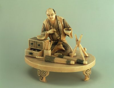 パラソルメーカー、オキノモ、江戸時代（1600-1868） 作： Japanese School