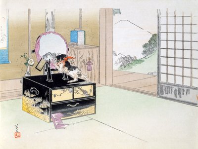 パーティータイム（カラー木版画） 作： Japanese School