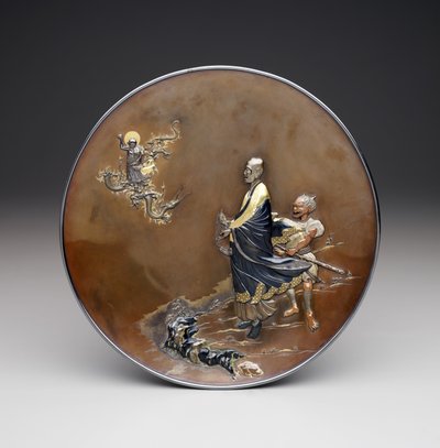 明治時代のプラーク。 1870年頃（銀、銅、金箔） 作： Japanese School