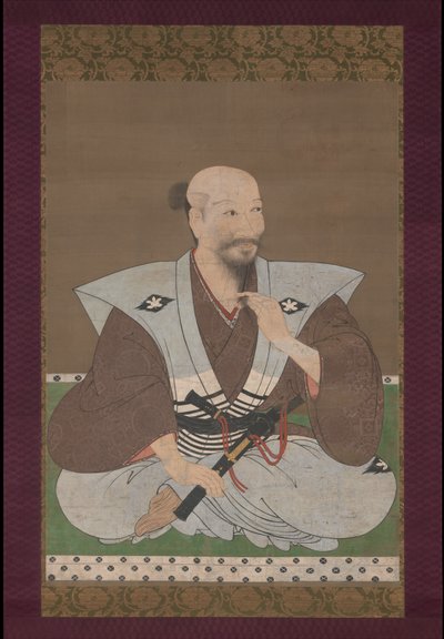 戦士の肖像画、掛け軸 作： Japanese School