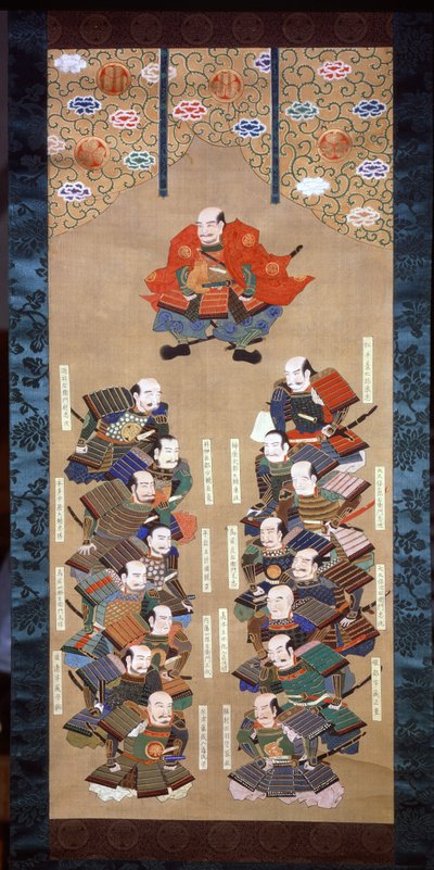 16世紀の高貴な武士、17世紀の徳川家の将軍 作： Japanese School