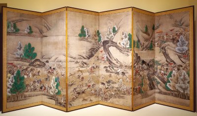 Tartar Hunt (インク、色、紙) 作： Japanese School