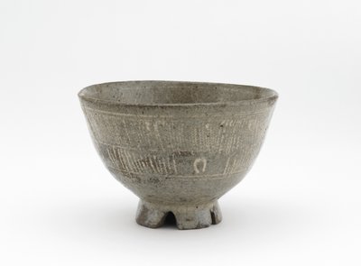Tea bowl in mishima style, Karatsu ware 作： Japanese School