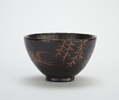茶碗、不明 楽焼工房 作： Japanese School