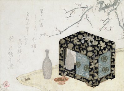 ピクニックバスケット（木版印刷） 作： Japanese School