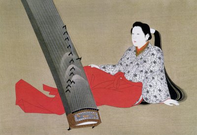 『コッカ』誌に複製された「琴を弾く女」1896-97年 作： Japanese School