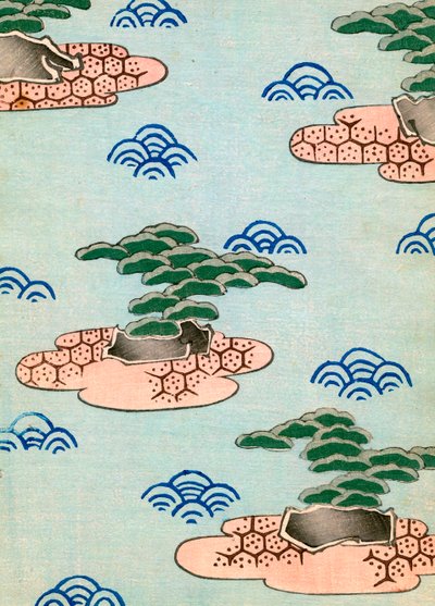 木版画「島の木 作： Japanese School