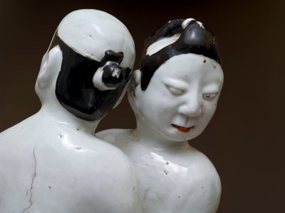 力士像 日本 17世紀頃 （土器に色絵） （117752のディテール 作： Japanese School