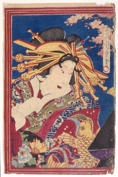 カラー木版画（インク） 作： Japanese School