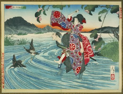 悪魔大松はフォードの城三郎を殺害する 作： Tsukioka Yoshitoshi