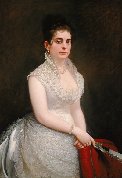 アリス パイク バーニー、ウェディング ドレス、1876 年。 作： Jared B. Flagg