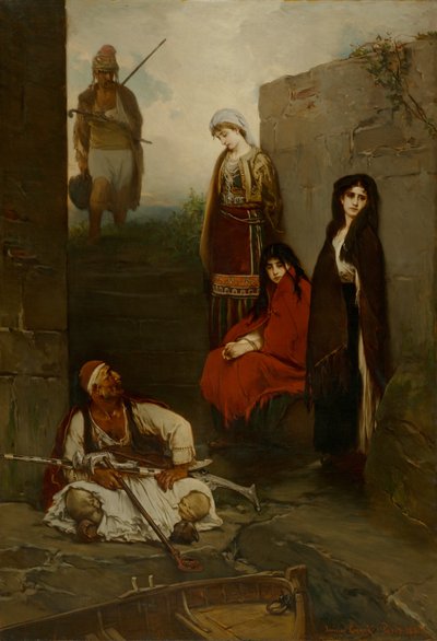 キャプティブズ（Captive Montenegrin Women）、1870 作： Jaroslav Cermak