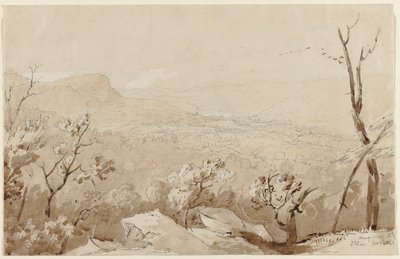 1843年、ニューヨーク州オレンジ郡のボールドマウンテンからの眺め。 作： Jasper Francis Cropsey