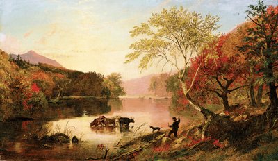ハドソン川の秋、1861年頃（油彩・キャンバス） 作： Jasper Francis Cropsey