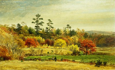 フェンスでの会話、1873 作： Jasper Francis Cropsey