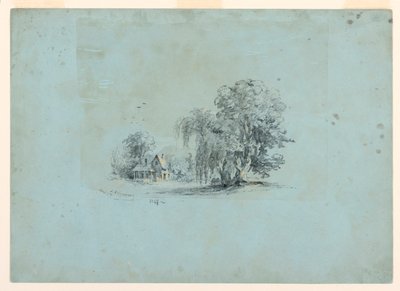 デッサン、田園風景、1847年 作： ジャスパー・フランシス・クロプシー