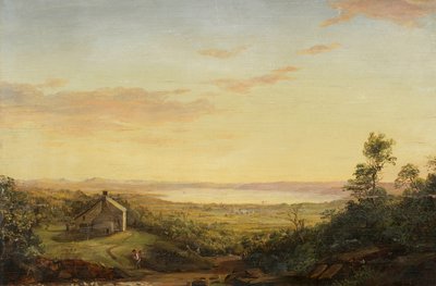 風景、アッパーハドソン 作： Jasper Francis Cropsey