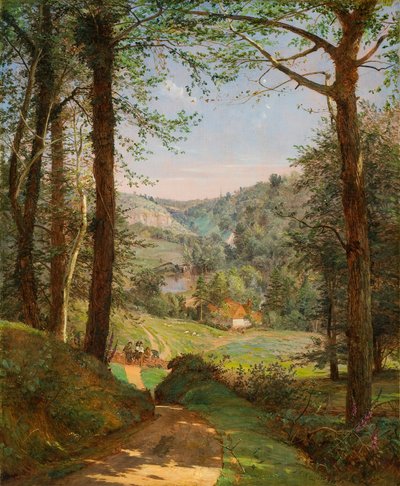 ルッコム・チャイン、ワイト島 1861年 （油彩・キャンバス） 作： Jasper Francis Cropsey
