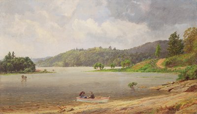ニュージャージー州のワワンダ湖で 作： Jasper Francis Cropsey