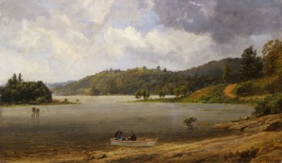 1873年、ニュージャージー州のワワンダ湖で 作： Jasper Francis Cropsey