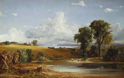 ハドソンの夏の午後、1852年 作： Jasper Francis Cropsey