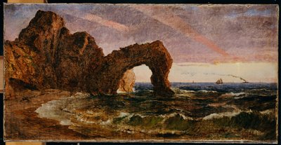 エトルタの日没、1894 作： Jasper Francis Cropsey