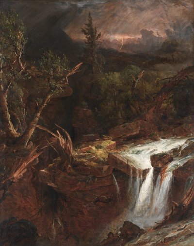 ザ・クローブ - キャッツキル山地の嵐の情景 作： Jasper Francis Cropsey
