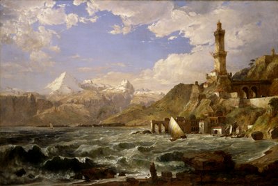 ジェノバの海岸（1854年 作： Jasper Francis Cropsey