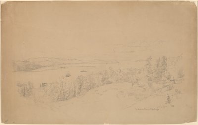 ヘイスティングスのハドソン川 作： Jasper Francis Cropsey