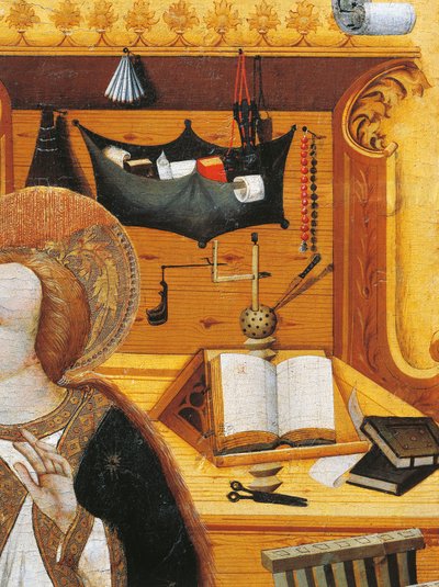 ブックレスト、ヴェルドゥの祭壇画 作： Jaume Ferrer