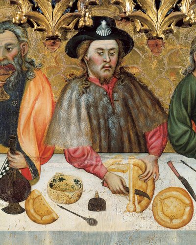 最後の晩餐、詳細 c.1370-1400 作： Jaume Ferrer