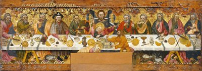 最後の晩餐、c.1370-1400（木のテンペラ） 作： Jaume Ferrer