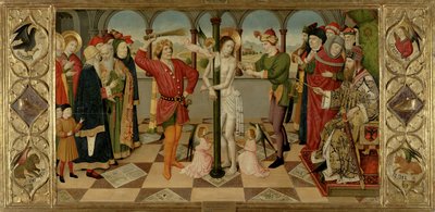 キリストの鞭打ち、1450〜60年頃 作： Jaume Huguet