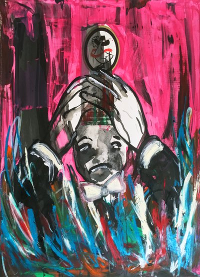 Inconvenieced Millionare, 2017（水彩紙にミクストメディア、パネルにマウント、裏面にレシピ付き） 作： Jay Batlle