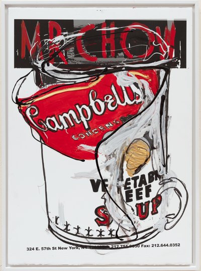 Soup Can 4 Chinese, 2019（キャンバスにハウスペイントとインク） 作： Jay Batlle