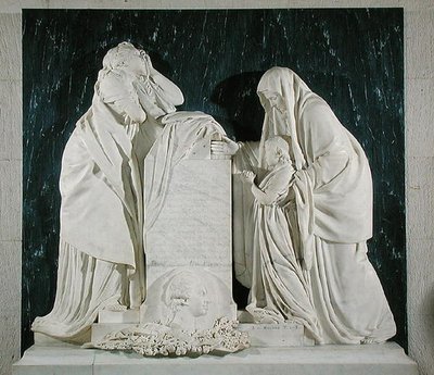 ビクター・シャルパンティエ（1732-76）コンテデネリーの中心部の記念碑 作： Jean Antoine Houdon