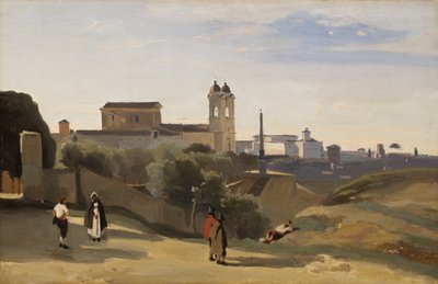 ローマ、モンテ・ピンチオ 作： Jean-Baptiste-Camille Corot