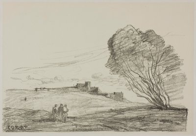 孤立した砦 作： Jean-Baptiste-Camille Corot