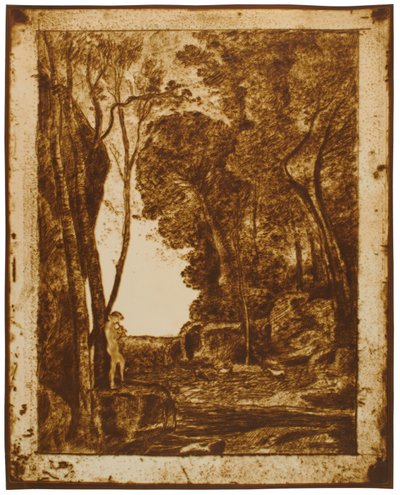 小さな羊飼い、第一図版 作： Jean-Baptiste-Camille Corot