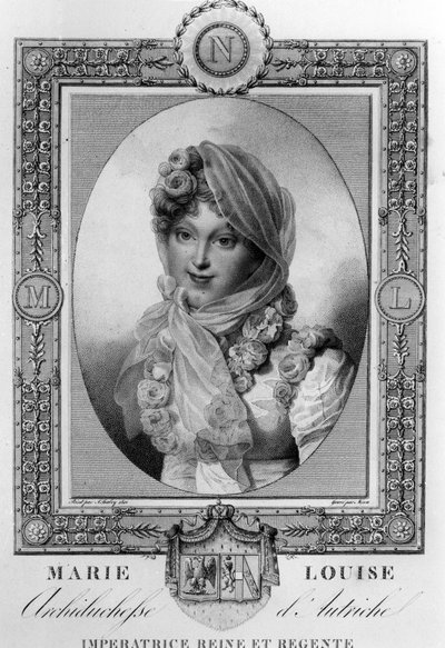 オーストリアのマリー=ルイーズ（1791-1847）ナポレオン1世の2番目の妻、1810年から1814年のフランスのインペラートル（彫刻作品 作： Jean Baptiste (after) Isabey