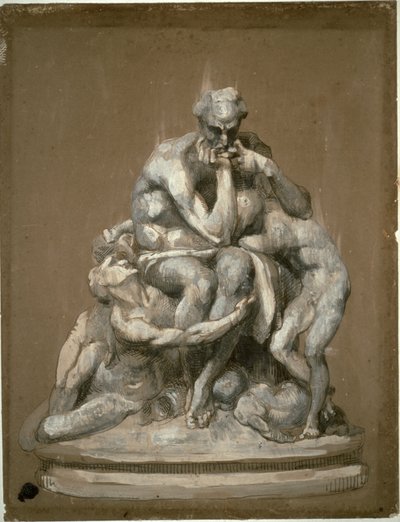 彫刻「ウゴリーノとその子供たち」のための研究 作： Jean Baptiste Carpeaux