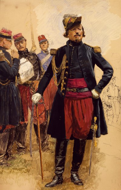 クリミアにおけるフランス軍の司令官、ジャン・バティスト・エドゥアール・ディテール（1848-1912）によるものです。クリミア戦争 作： Jean Baptiste Edouard Detaille