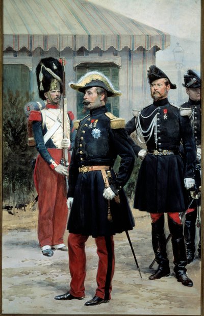 皇帝ナポレオン3世（1808-1873）の肖像。エドゥアール・デテール（1848-1912）による水彩画。19世紀 パリ、軍隊博物館 作： Jean Baptiste Edouard Detaille