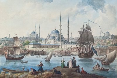 イェニ モスクとイスタンブールの港 作： Jean Baptiste Hilair