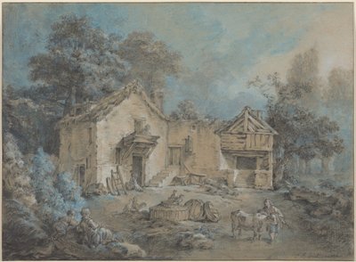 農場の風景 作： Jean-Baptiste Huet