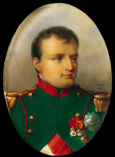シャスール軍服を着たナポレオン1世のメダイヨン肖像画 作： Jean Baptiste Isabey