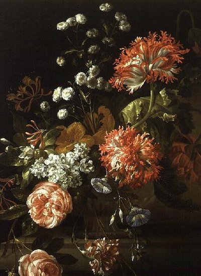 花の静物画（油彩・キャンバス 作： Jean Baptiste Monnoyer