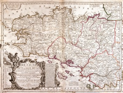フランス、ブルターニュ、ペイ・ド・ラ・ロワール東部 作： Jean Baptiste Nolin