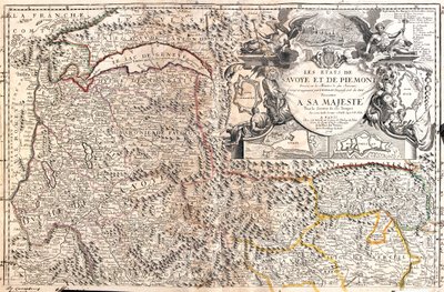 スイス（ヴォー州、ヴァレー州）、イタリア（アオスタ渓谷、ピエモンテ州）、フランス（フランシュ＝コンテ地域圏、ローヌ＝アルプ地域圏） 作： Jean Baptiste Nolin